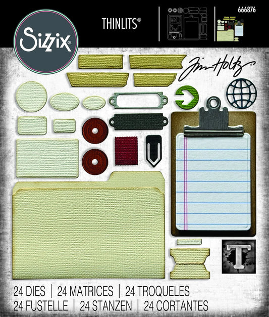 Tim Holtz Thinlits Die Set - Vault Noteworthy