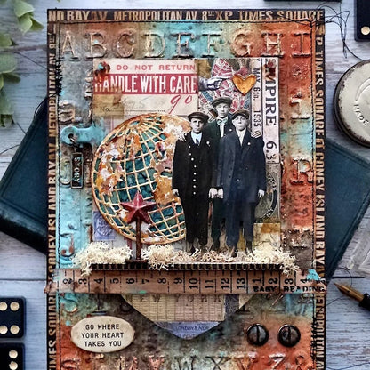 Sizzix Thinlits Die by Tim Holtz Vault World Travel (45pcs)