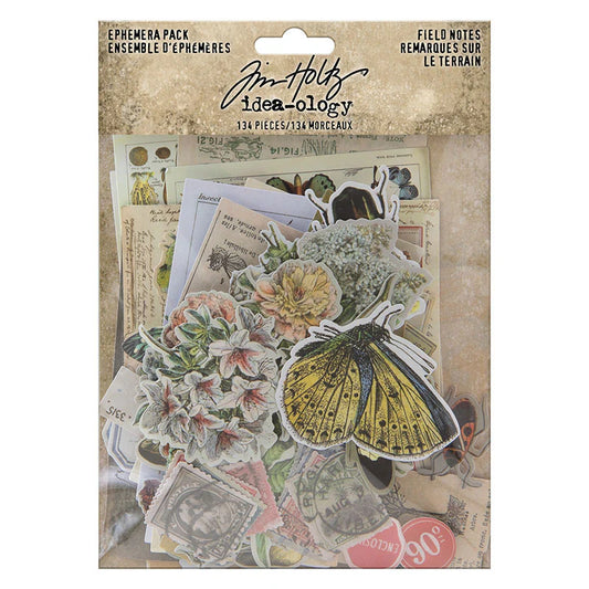 Idea-ology Tim Holtz Ephemera Pack 134 Pcs - Field Notes