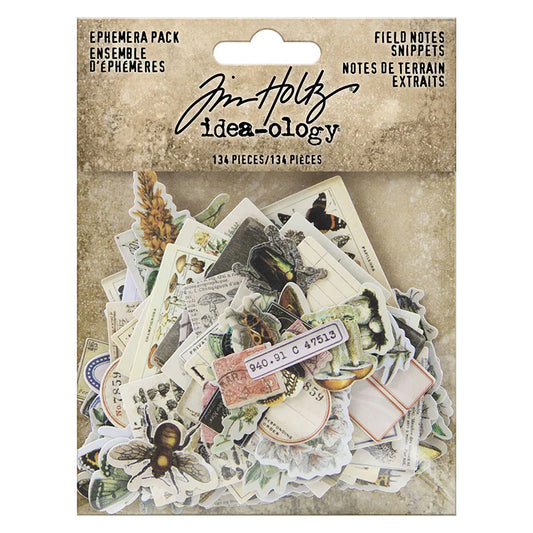 Idea-ology Tim Holtz Ephemera Snippets 134 Pcs - Field Notes