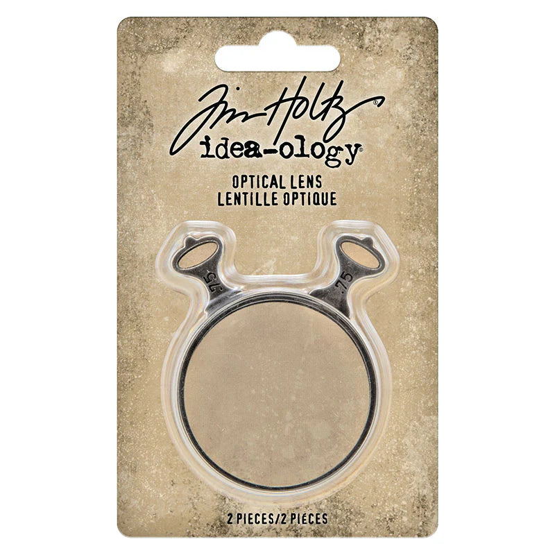 Idea-ology Tim Holtz Metal Adornments 2/Pkg-Optical Lens