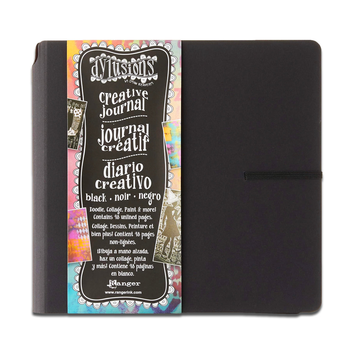 Ranger Dylusions Creative Journal Square Black