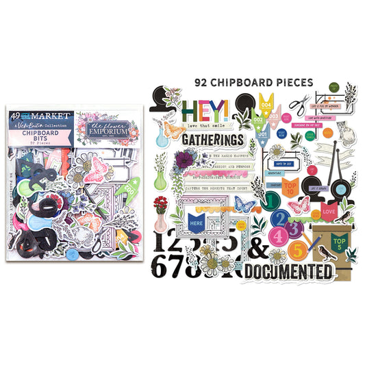 49 and Market The Flower Emporium Chipboard Bits