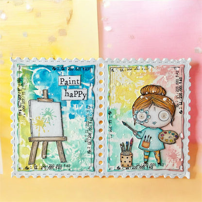 TP-1500 - A7 Stamp Set - Paint Happy