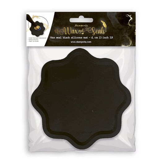 Stamperia Wax and Seals 15cm Black Seal Mat