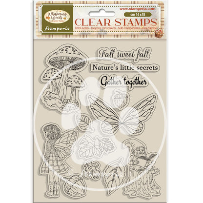 Stamperia Whispering Woods Clear Stamp Mushrooms and Fairies
