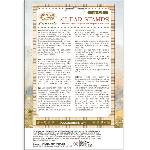 Stamperia Whispering Woods Clear Stamp Mushrooms and Fairies