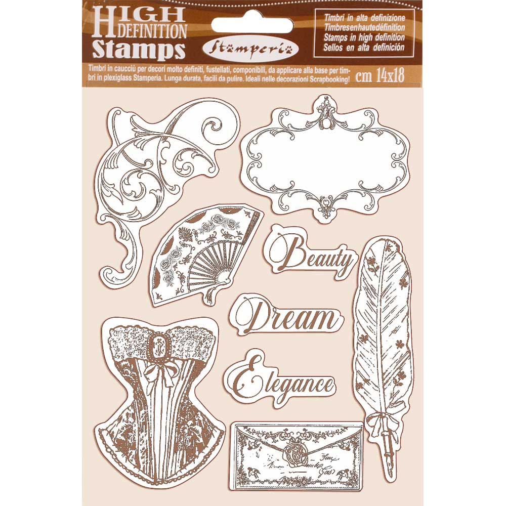 Stamperia 14 cm x 18 cm HD Rubber Stamp Princess