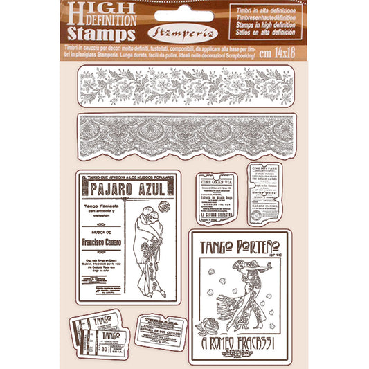 Stamperia 14 cm x 18 cm HD Rubber Stamp Desire Borders And Frame