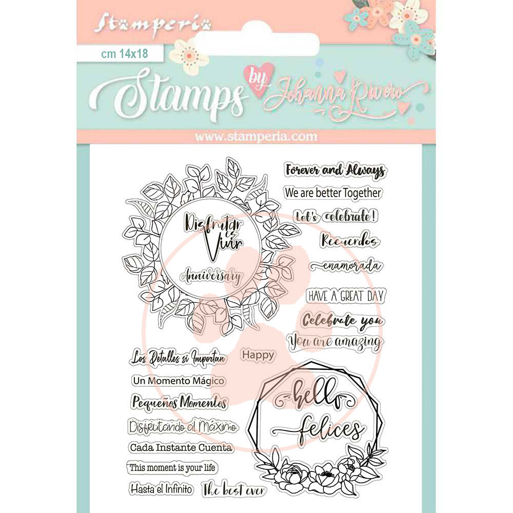 Stamperia 14x18 cm Acrylic stamp Celebration Quotes