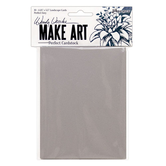 Ranger Wendy Vecchi Perfect Cardstock Grey Cards 100lb (Landscape) 10pk