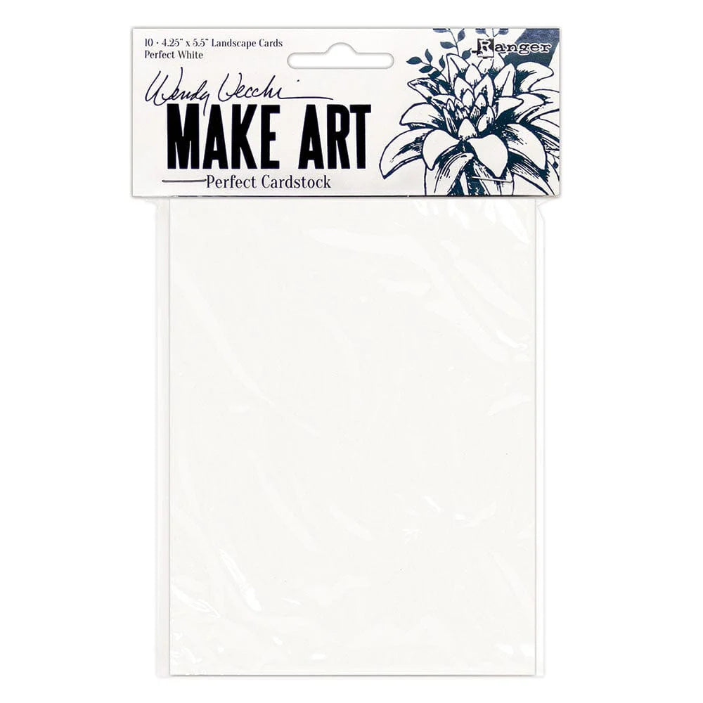 Ranger Wendy Vecchi Perfect Cardstock White Cards 110lb (Landscape) 10pk