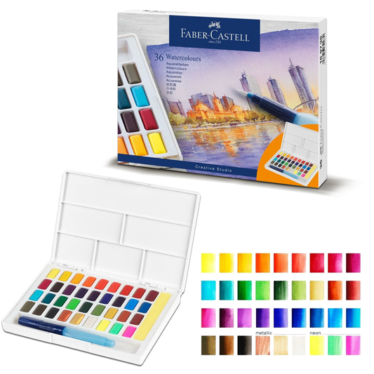 Faber Castell Watercolour Paint Box (36pcs)