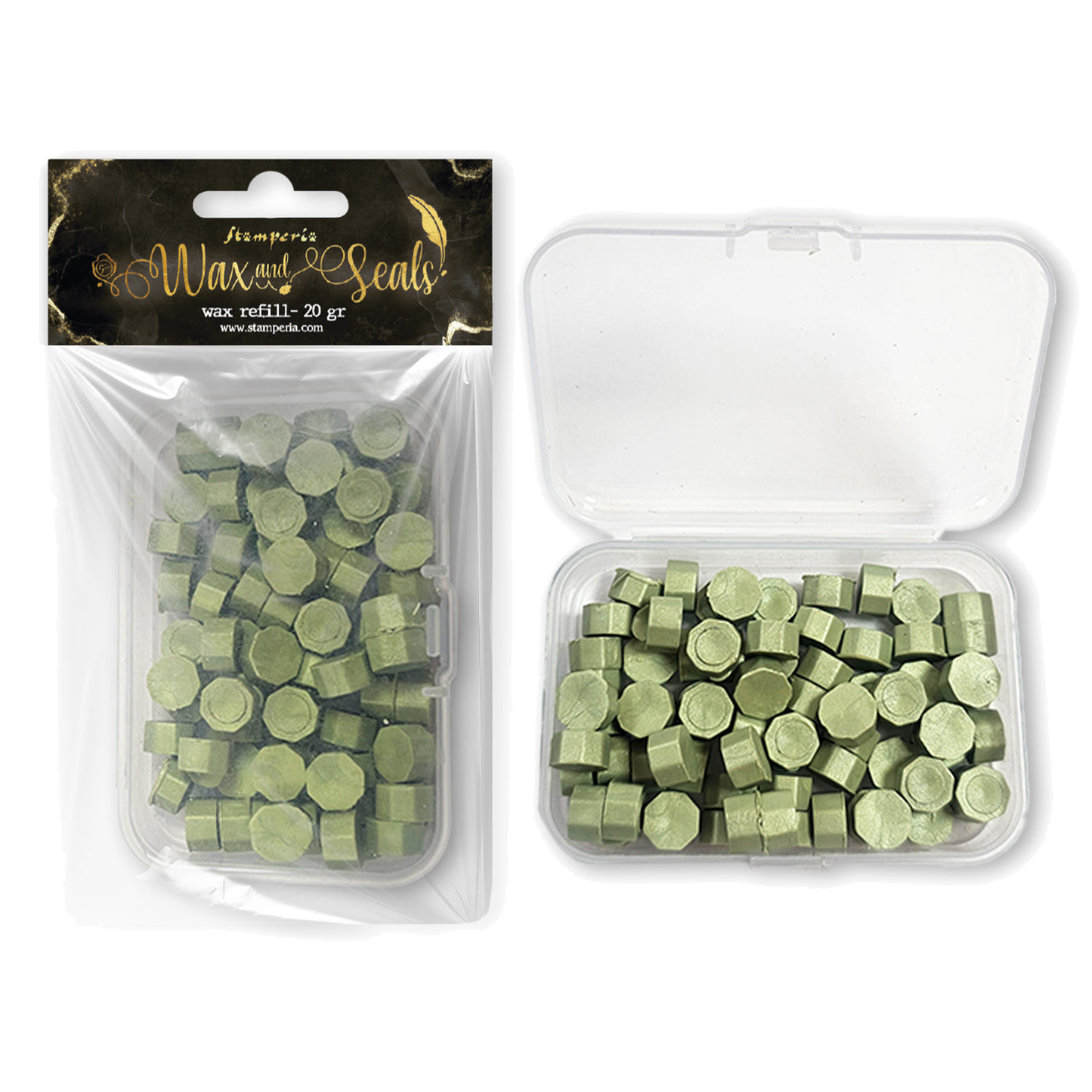 Stamperia Wax And Seals Wax Refill Sage Green 20gr