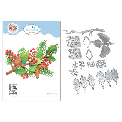 Elizabeth Craft Designs Festive Holly - Die Winter Greenery