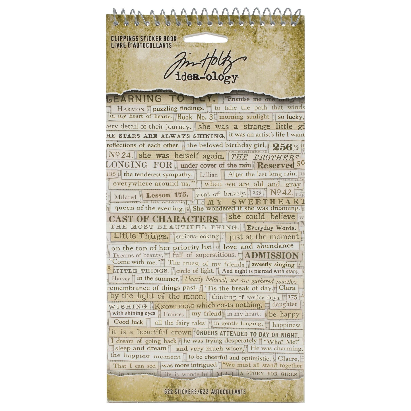 Idea-ology Tim Holtz Sticker Book 4.5"x8.75" - Clippings - 622 Pcs