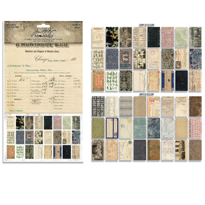 Idea-ology Tim Holtz Backdrops Double-sided Cardstock 6"x10" 24 Sheets - Volume #3