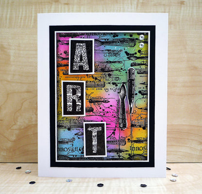 TP-919 - A6 Clear Stamp Set - Inking Gears