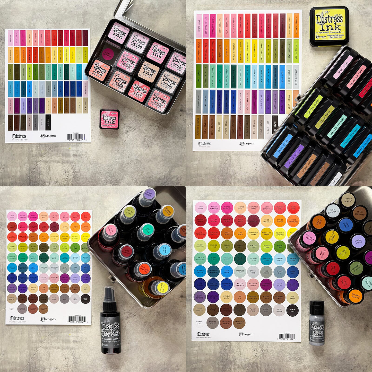 Ranger Tim Holtz Distress® Label Sheets Assorted - Black Printing