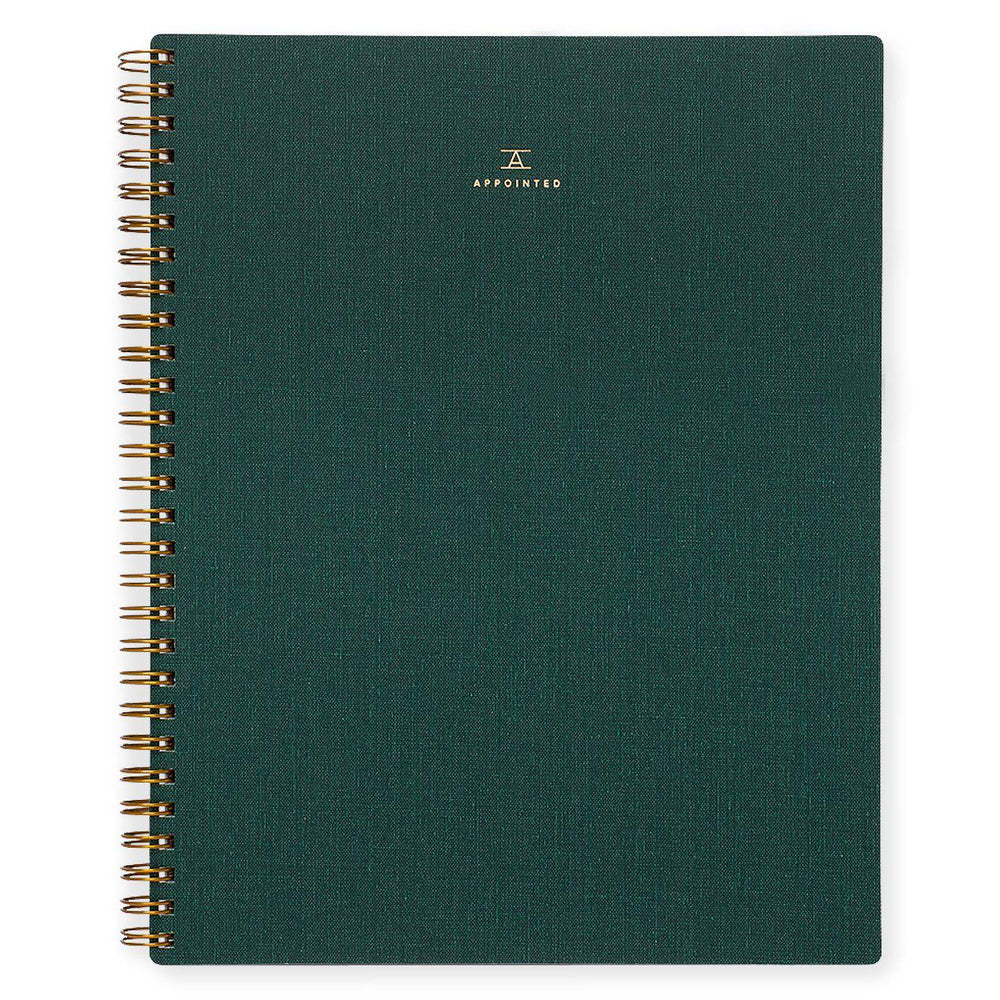 Appointed Notebook - 7.5x9.5" - Hunter Green