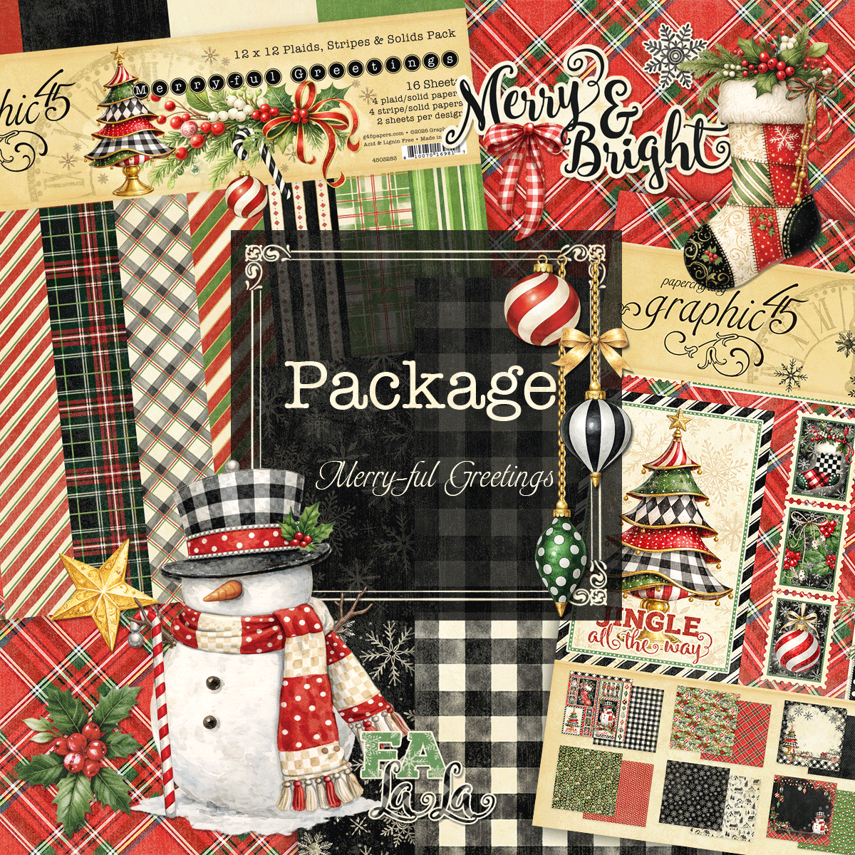 Graphic45 Merry-ful Greetings Complete Collection (Save £10) ~ Ship from 31st Aug