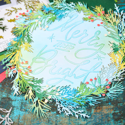 Sizzix Thinlits Die Set 11PK Holiday Greens Mini by Tim Holtz - Ships from 15th October