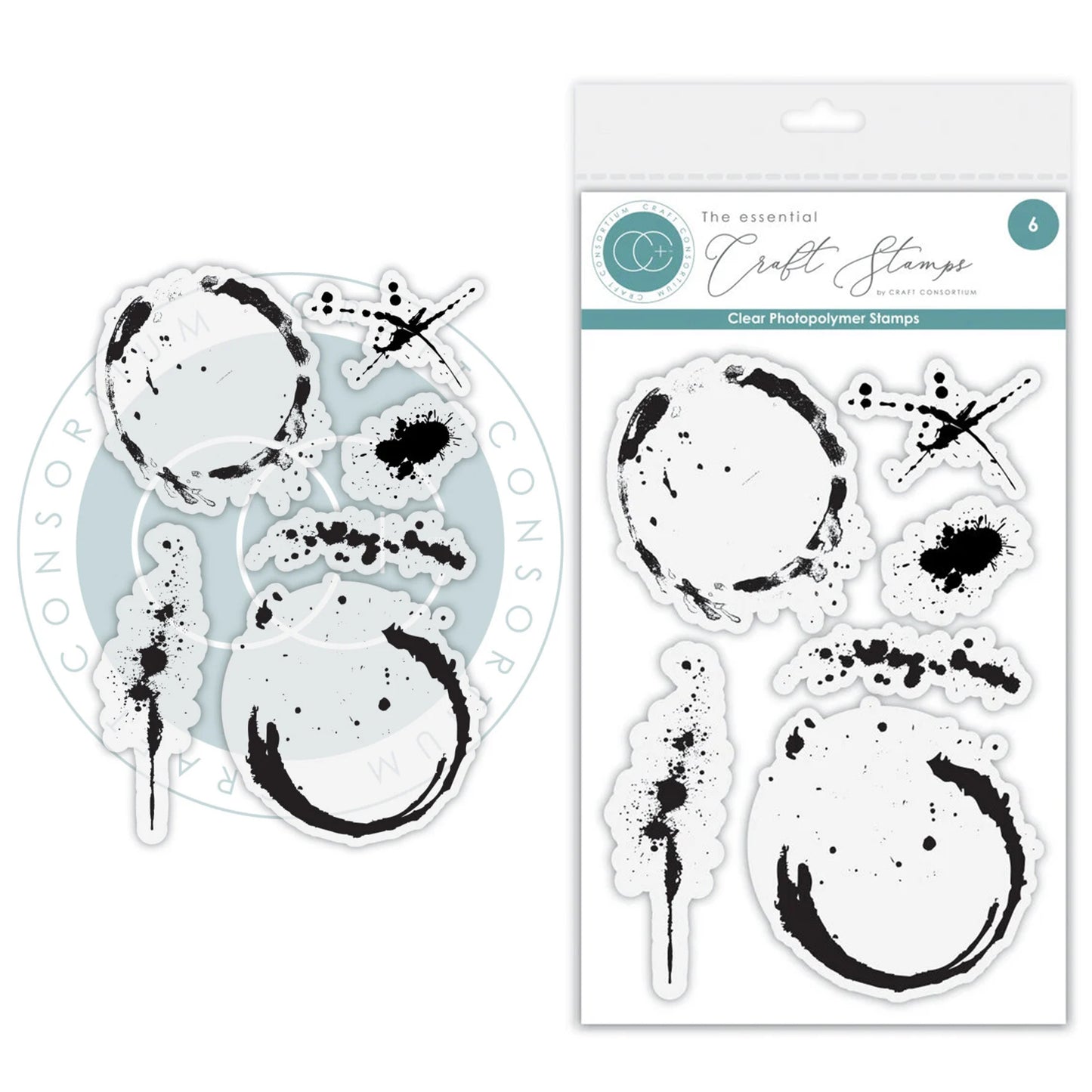 Craft Consortium Clear Stamps Ink & Coffee Stains