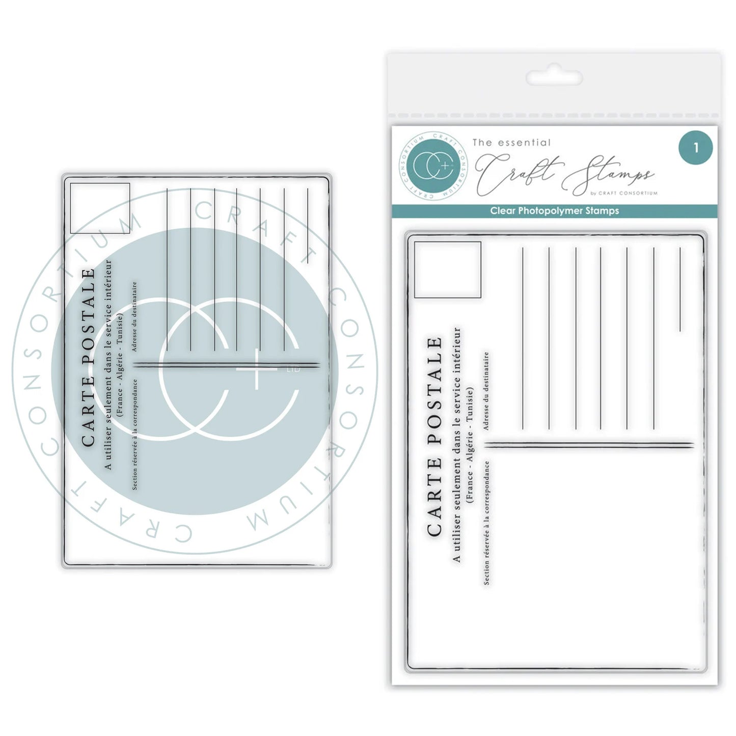 Craft Consortium The Collector A6 Clear Photopolymer Stamp Set Postcard