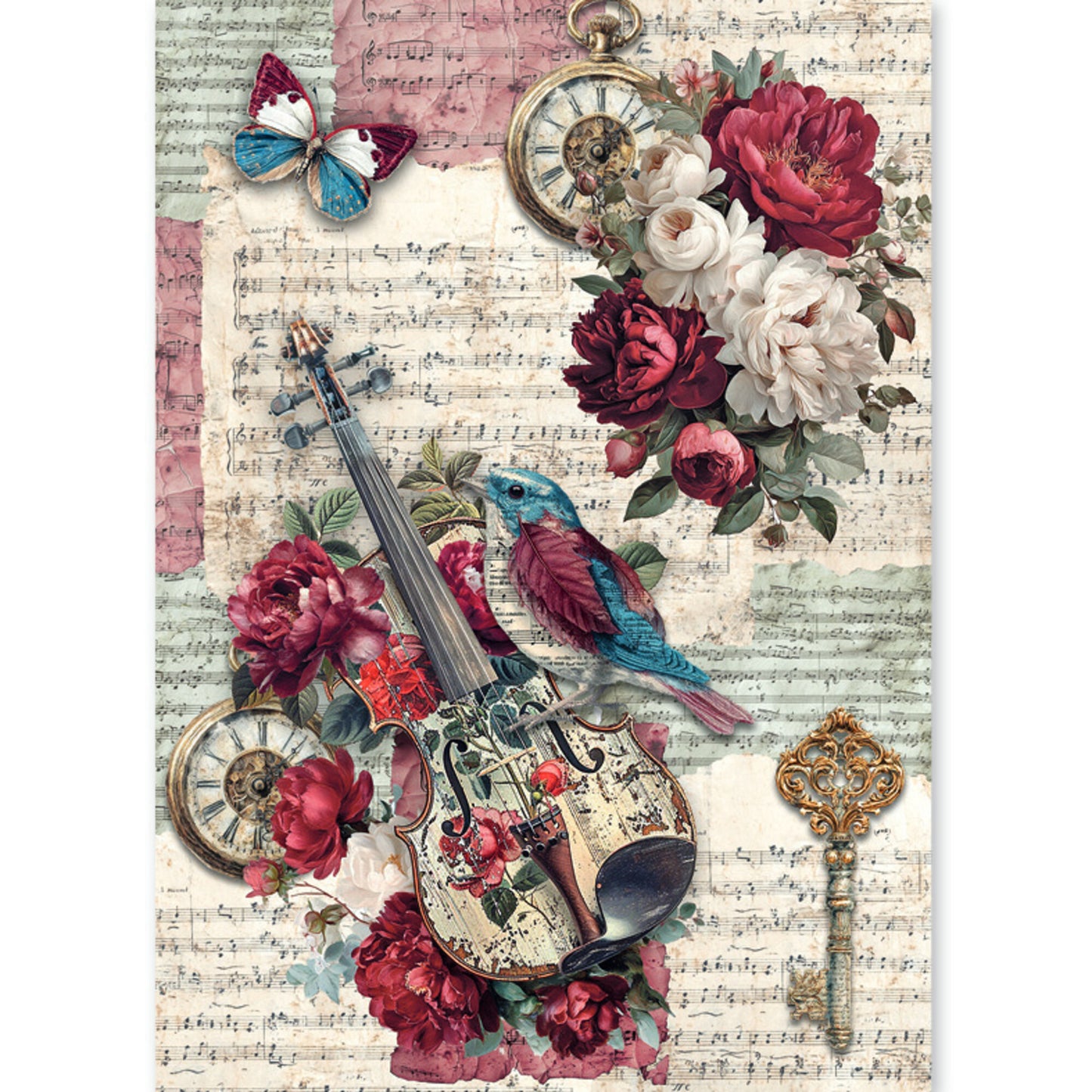 Ciao Bella Bohemian Burgundy A5 Rice Paper Mixed (8pcs)