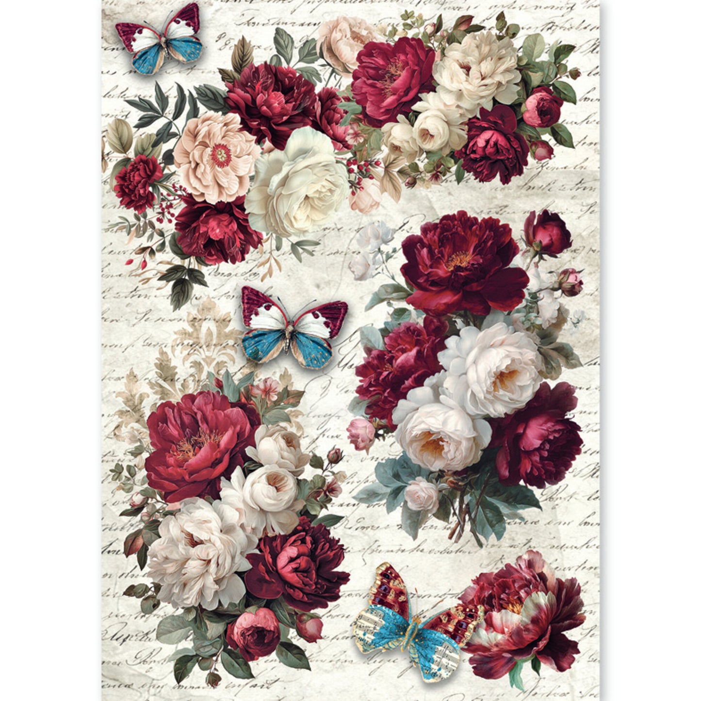 Ciao Bella Bohemian Burgundy A5 Rice Paper Mixed (8pcs)