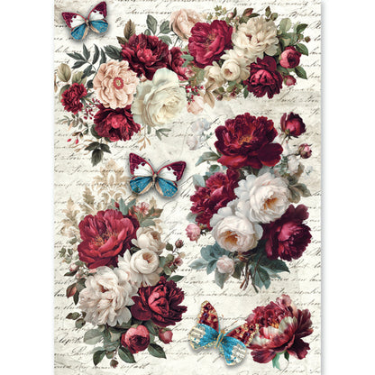 Ciao Bella Bohemian Burgundy A5 Rice Paper Mixed (8pcs)