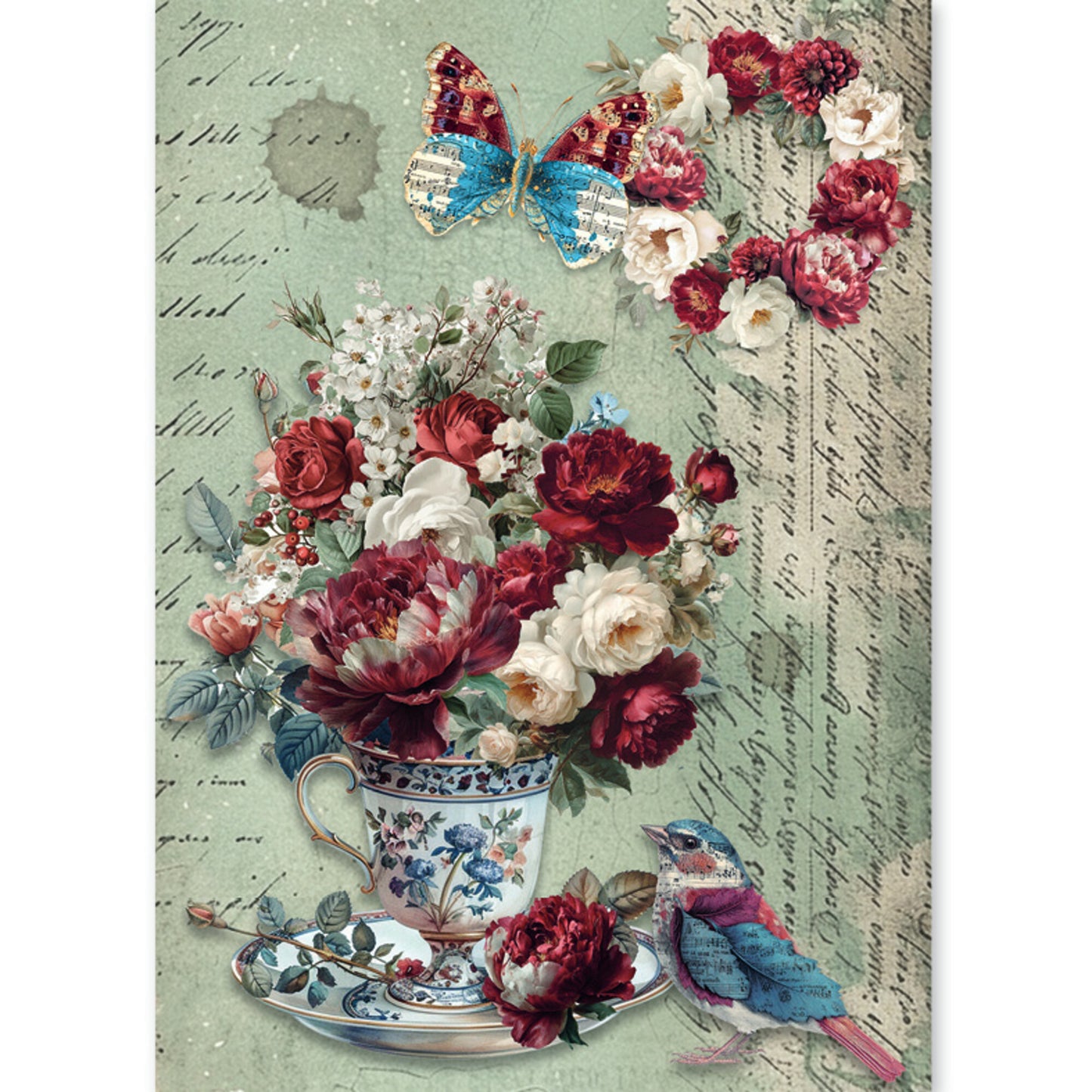 Ciao Bella Bohemian Burgundy A5 Rice Paper Mixed (8pcs)