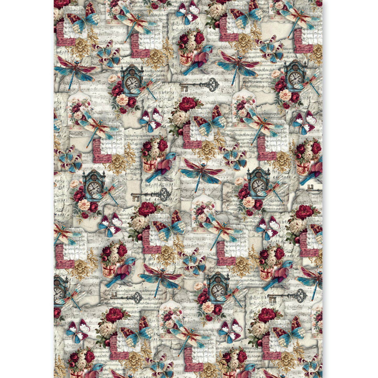 Ciao Bella Bohemian Burgundy A5 Rice Paper Mixed (8pcs)