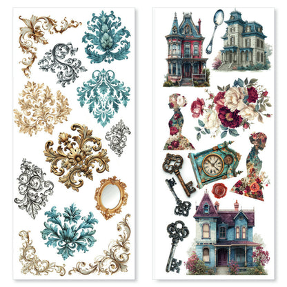 Ciao Bella Bohemian Burgundy Transparent Adhesive Sheets (5pcs)
