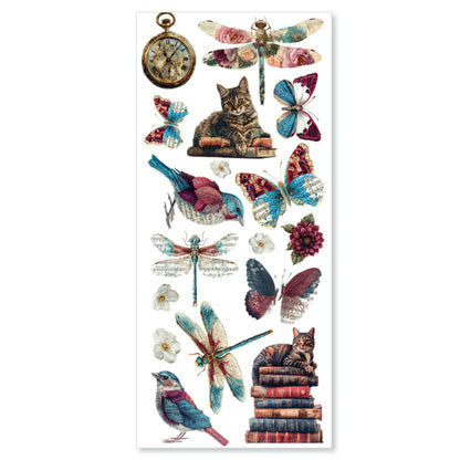 Ciao Bella Bohemian Burgundy Transparent Adhesive Sheets (5pcs)