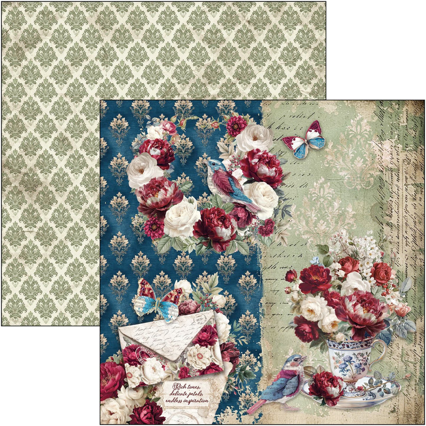 Ciao Bell Bohemian Burgundy 12x12 Inch Paper Pad (12pcs)