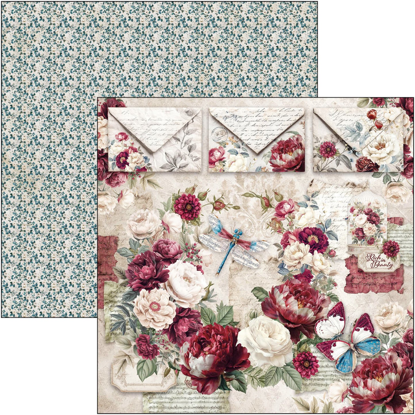 Ciao Bell Bohemian Burgundy 12x12 Inch Paper Pad (12pcs)