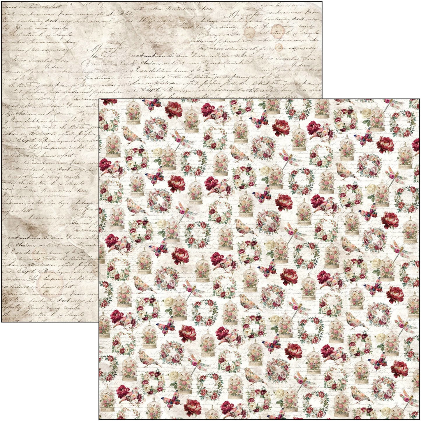 Ciao Bell Bohemian Burgundy 12x12 Inch Paper Pad (12pcs)