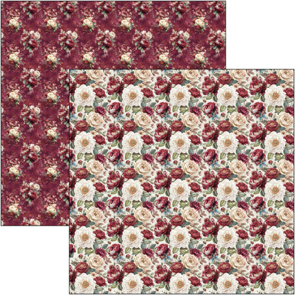 Ciao Bell Bohemian Burgundy 12x12 Inch Patterns Pad (8pcs)