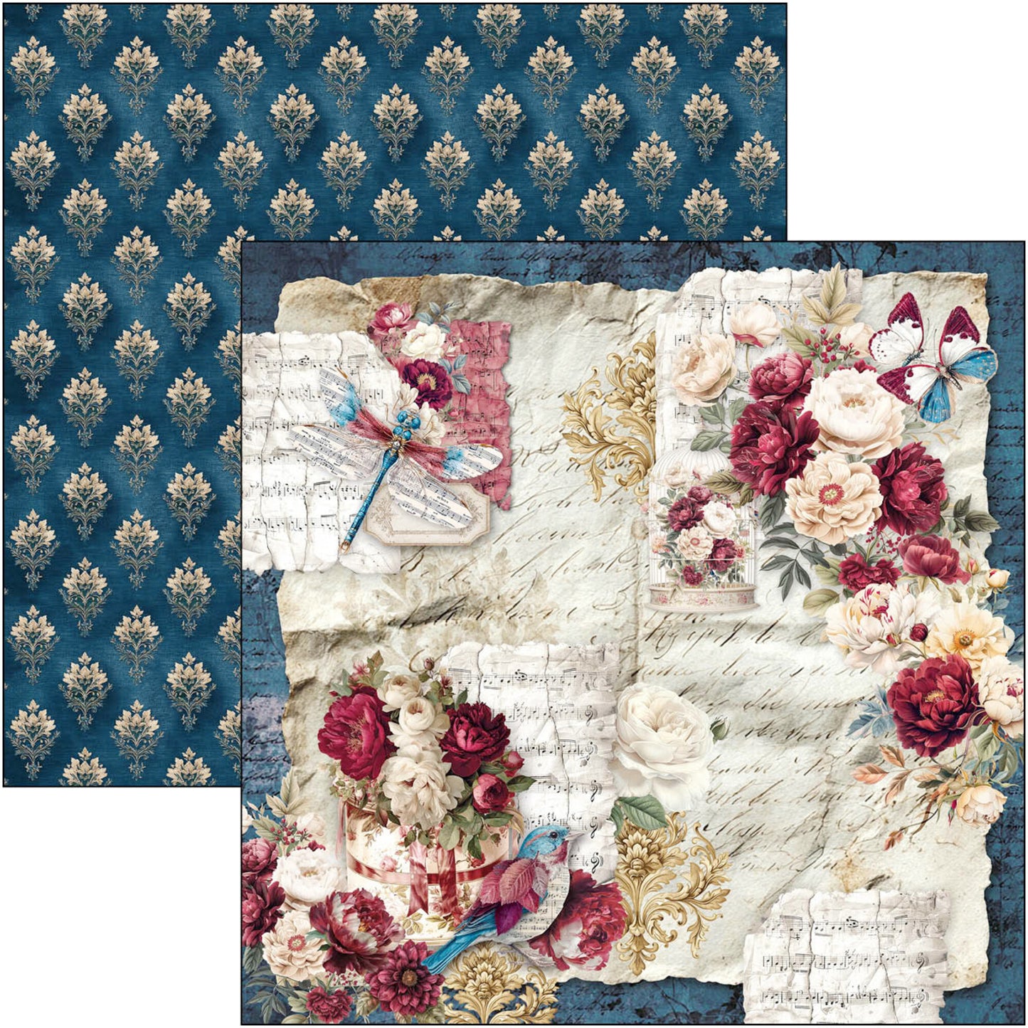 Ciao Bell Bohemian Burgundy 12x12 Inch Patterns Pad (8pcs)