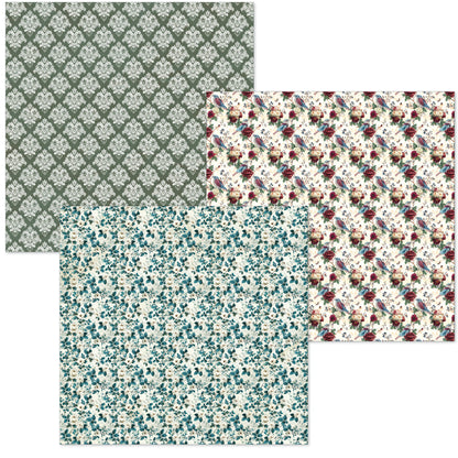 Ciao Bella Bohemian Burgundy 6x6 Inch Deluxe Paper Silver & Vellum Dual Pack Mixed (6pcs)