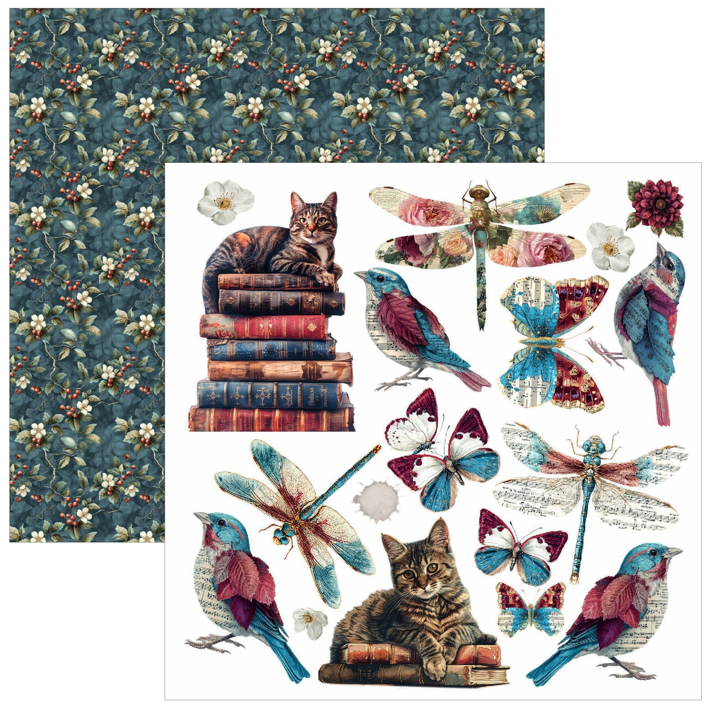Ciao Bell Bohemian Burgundy 6x6 Inch Fussy Cut Pad (24pcs)