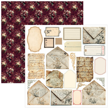Ciao Bell Bohemian Burgundy 6x6 Inch Fussy Cut Pad (24pcs)