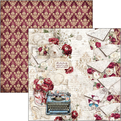 Ciao Bell Bohemian Burgundy 8x8 Inch Paper Pad (12pcs)