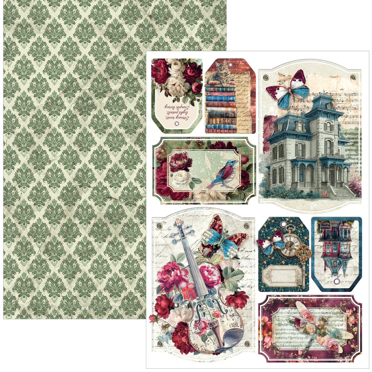 Ciao Bella Bohemian Burgundy A4 Creative Pad (9pcs)