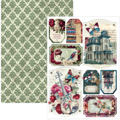Ciao Bella Bohemian Burgundy A4 Creative Pad (9pcs)
