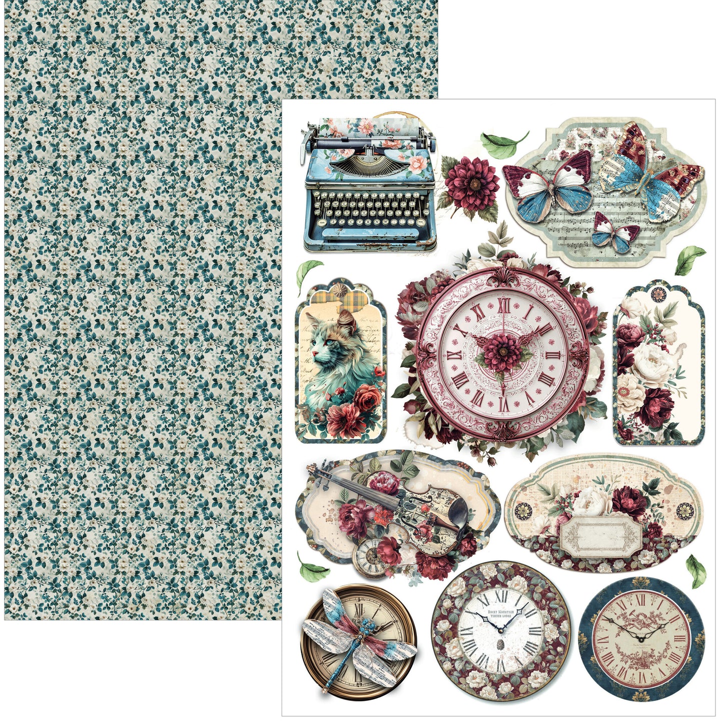 Ciao Bella Bohemian Burgundy A4 Creative Pad (9pcs)