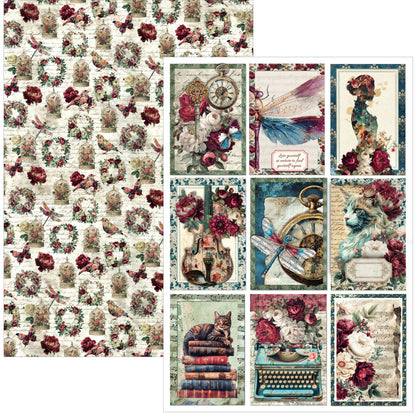 Ciao Bella Bohemian Burgundy A4 Creative Pad (9pcs)
