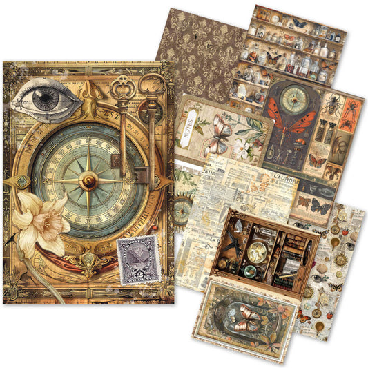 Ciao Bella Cabinet of Curiosities A5 Rice Paper Mixed (8pcs)