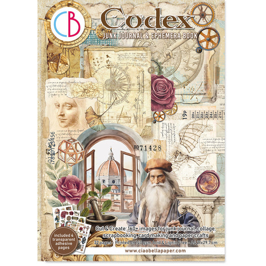 Ciao Bella Codex A4 Junk Journal Ephemera Book (32pcs)
